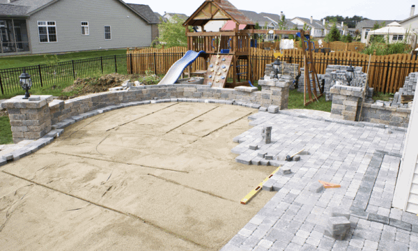 Brick paver patio installation in Lake Forest North Shore Chicago